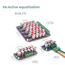 Scheda di equalizzazione attiva ad alta corrente 6A per batteria al litio litio ternario litio ferro fosfato titanato al litio 4S 6S 17S