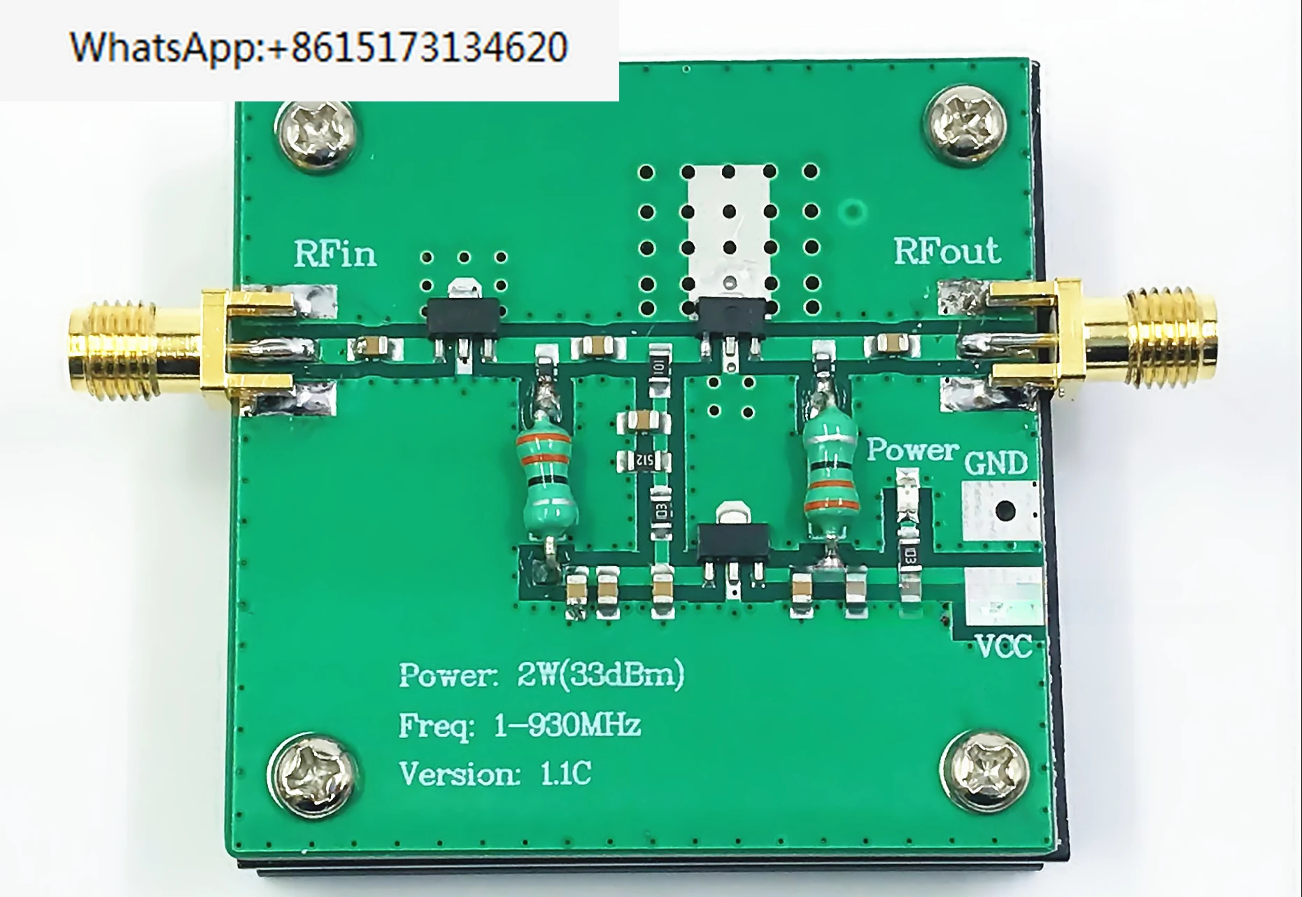 

RF broadband power amplifier power amplifier (1-930MHz, 2.0W)