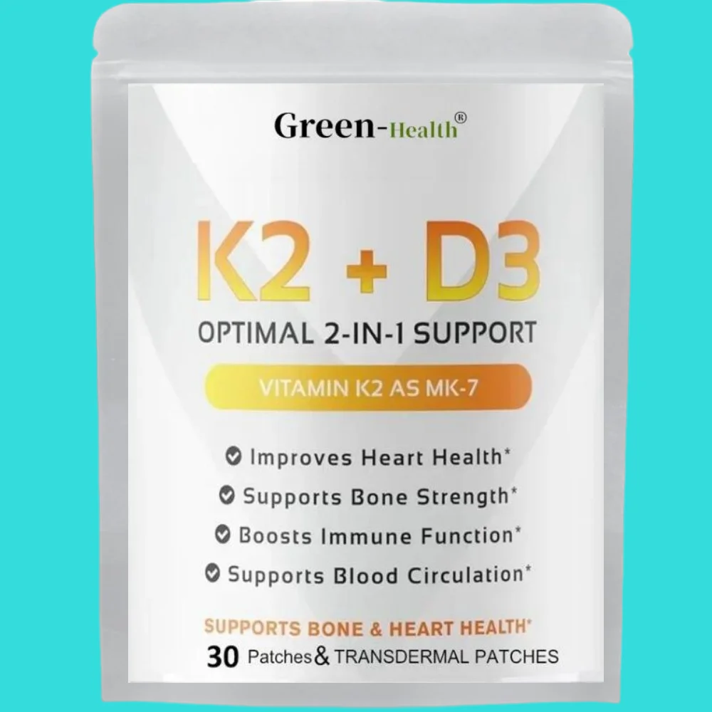 30 patchs de vitamine K2 (MK7) avec patchs transdermiques D3 Premium, santé immunitaire, cardiaque et Sofia