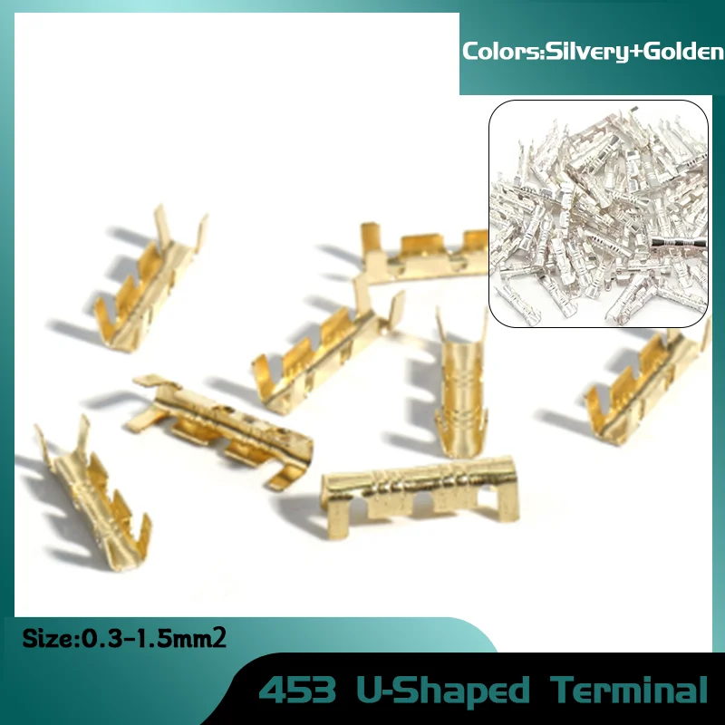

50/100/200Pcs for Secure 0.3-1.5mm² Solderless Connections in Electrical Wiring Projects 453 U-Type Crimp Terminals