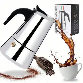 12 Cup Stainless Steel Moka Pot 1