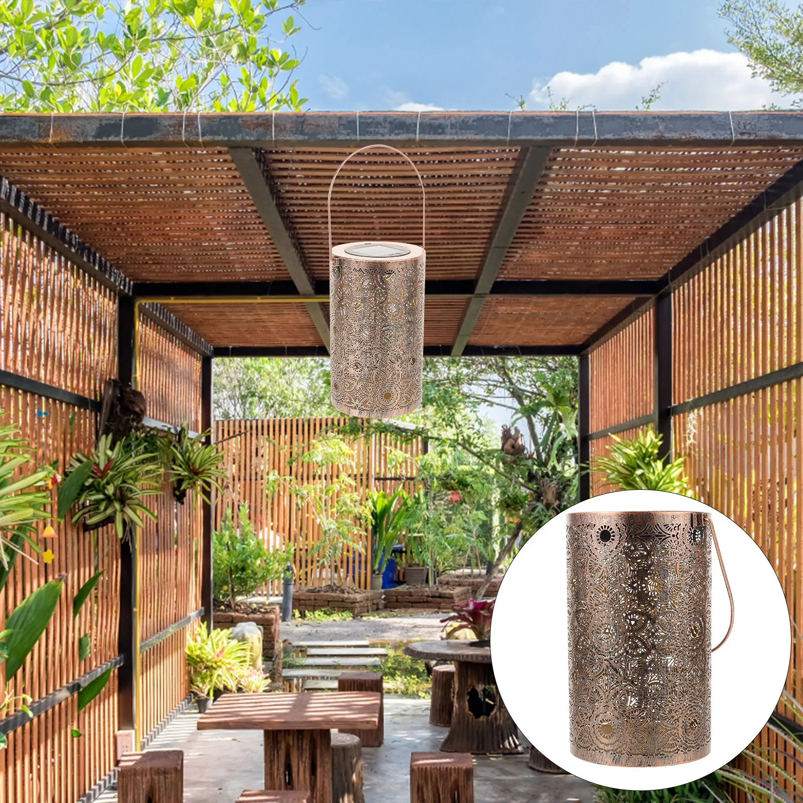 

Solar Garden Lights Outdoor Decorative Solar Powered Landscape Lanterns LED Waterproof Durable Multipurpose for Courtyard
