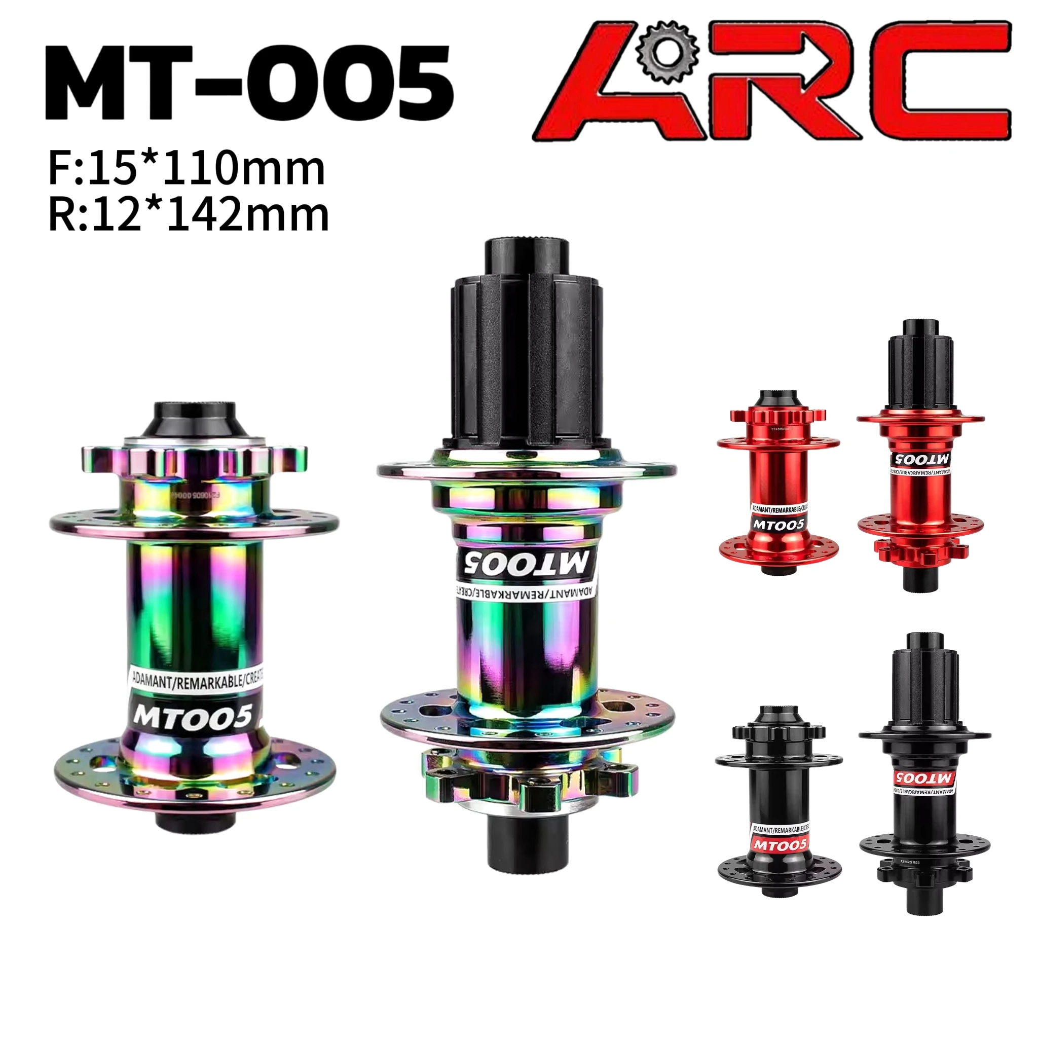 

ARC MT-005 MTB HubMountain Bike Disc Brake 6 Bolt Bent-Head 32 Holes 48 Clicks 135mm/142mmThru Axle/Quick Release With HG-11S