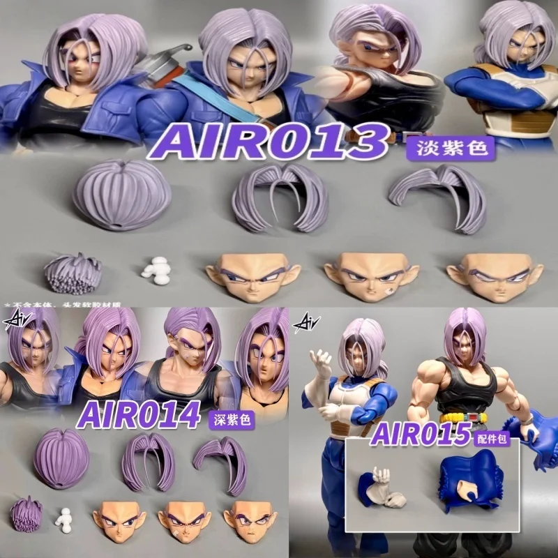 

In Stock Air Studio Dragon Ball Shf Super Saiyan Trunks Head Accessories Head Sculpt Glove Vest Anime Action Figures Model Toys