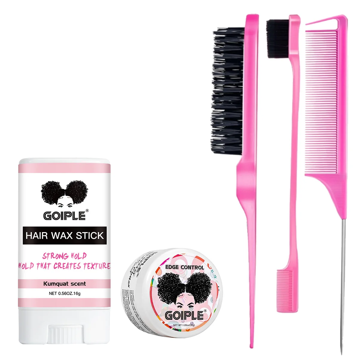 Cera para el cabello natural, gel fijador de bordes, cuidado del cabello, cera suave antiencrespamiento, barra de cera para acabado, gel moldeador de línea capilar y peine de estilizado para mujer