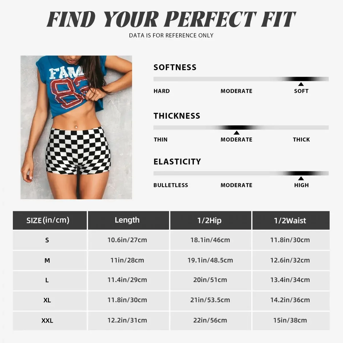 Custom Classic Checkerboard Gym Volleyball Biker Shorts Women Chess Board Workout Yoga Shorts