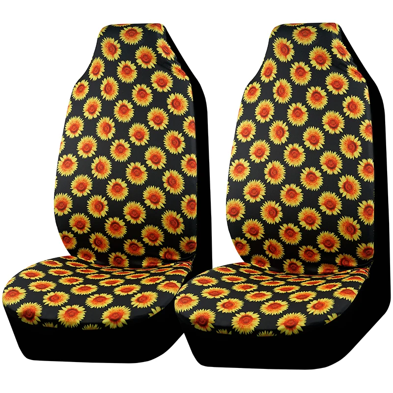 Autoking Cover Car Seat Covers Front Seat Covers Back Seat Covers Chrysanthemum color For Car Truck Van SUV Car Accessories