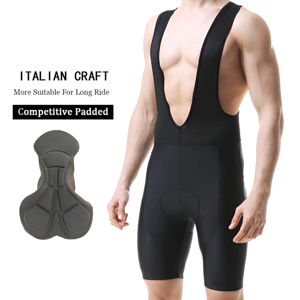 CYKLOPEDIA Radsport-Trägerhose für Herren, Sport-Team MTB-Radhose, Schwarze Trägerhose für Damen, Fahrrad-Shorts, Sport-Laufshorts