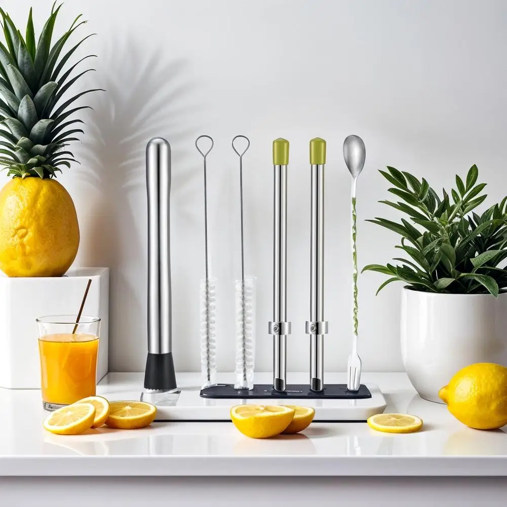 

Juice Rammer Ice Crusher Hammer Shaker Cup Beating Cup Tea Tool Stick Ice Lemon Hand Masher X2W4