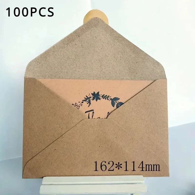 10-100 sztuk Klasyczne białe puste mini papierowe koperty okienne Kraft Koperta na zaproszenia ślubne Koperta na prezent