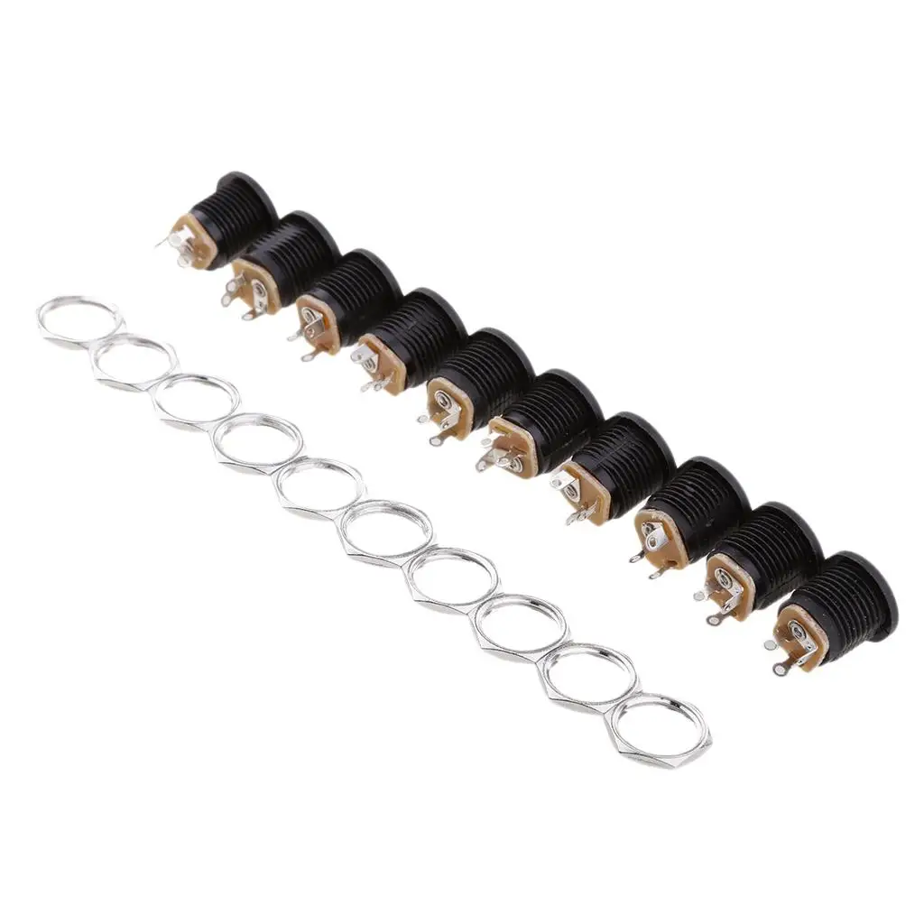 

10pcs 5.5x2.1 Power Female Socket PCB Panel Mount Connector
