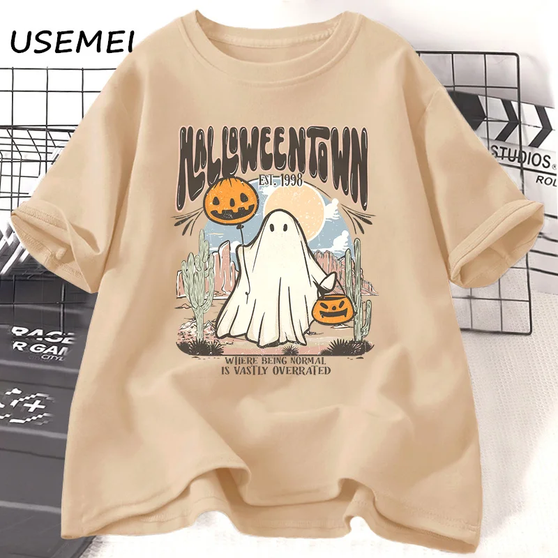 

Halloweentown Est 1998 University T Shirt Retro Halloween Ghost Graphic Tees Harajuku Women Men Casual Short Sleeve Tees Tops