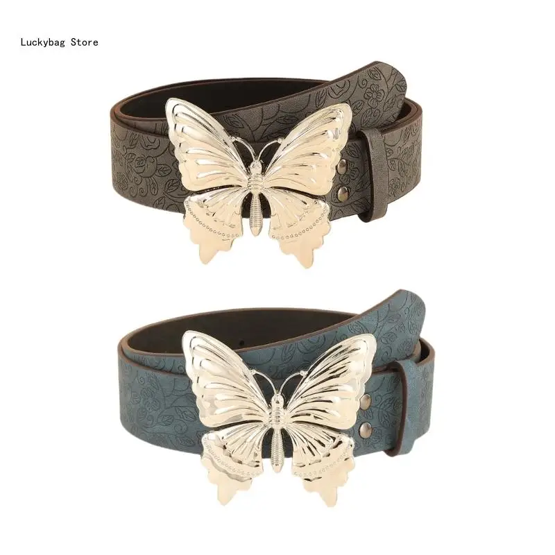 Girls Retro Waist Belt for Daily Costume Floral Jewelry Waist Body Jewelry for Party Jeans Belt Cowboy Chain