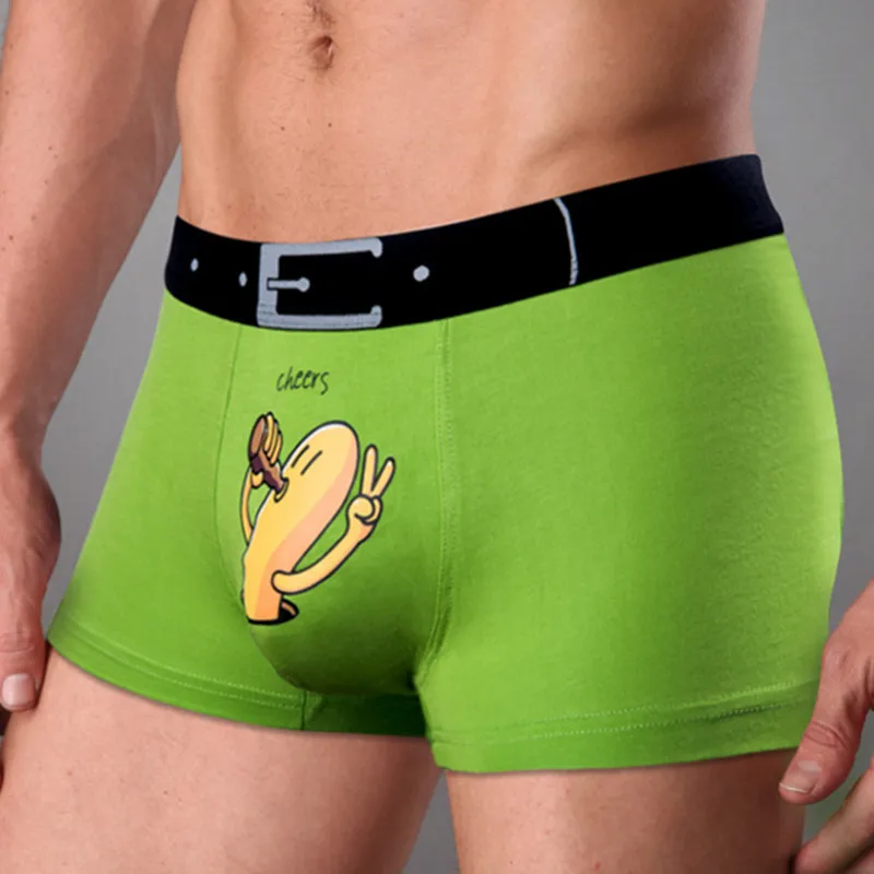 boxers homme Funny Cartoon boxer briefs man Modal Men's Panties Intimate Underwear male Bulge Pouch Underpants Men Pantys