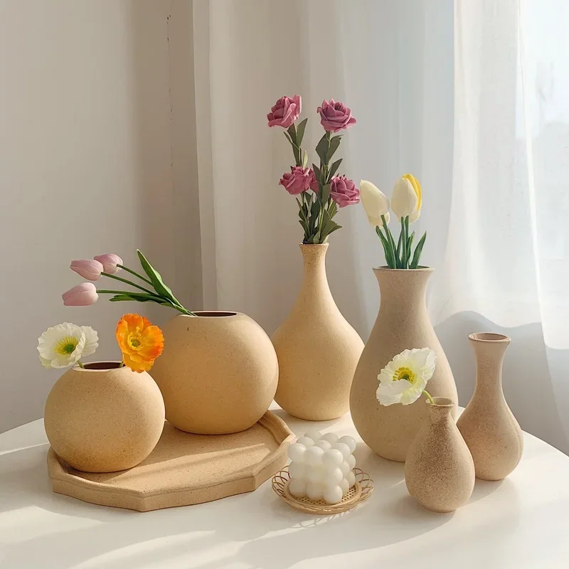 Vase Nordic Style Decorations Jarrones Vintage Decoration Pot De Fleur Vases Декор Комнаты Floreros Altos تحف كبيره للمنزل