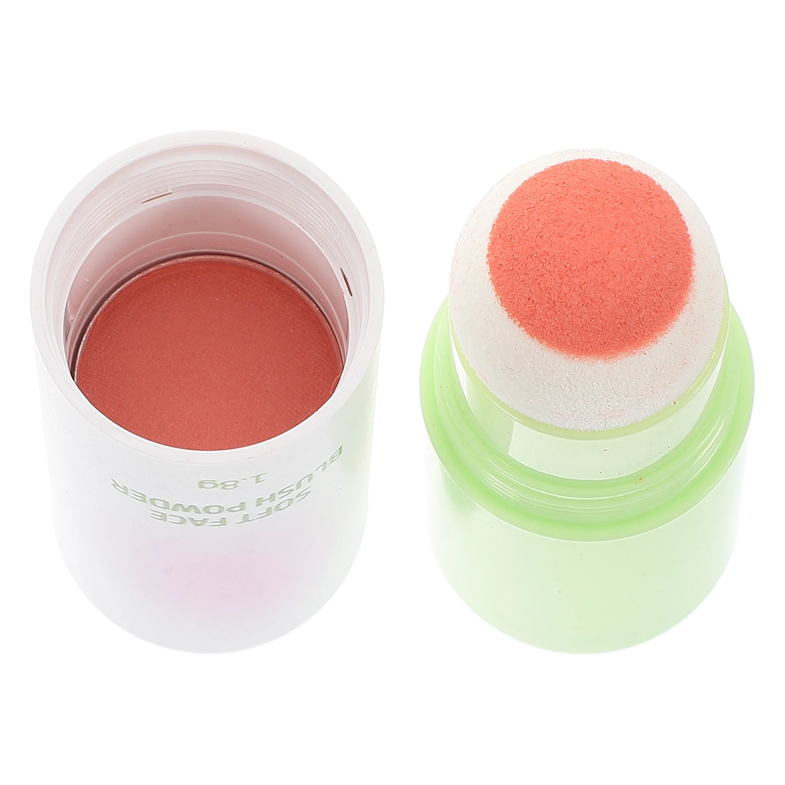 

Coral Orange Blush Stick Creamy Sponge Tip Applicator Smooth Finish Longwear Cheek Makeup Portable Stick