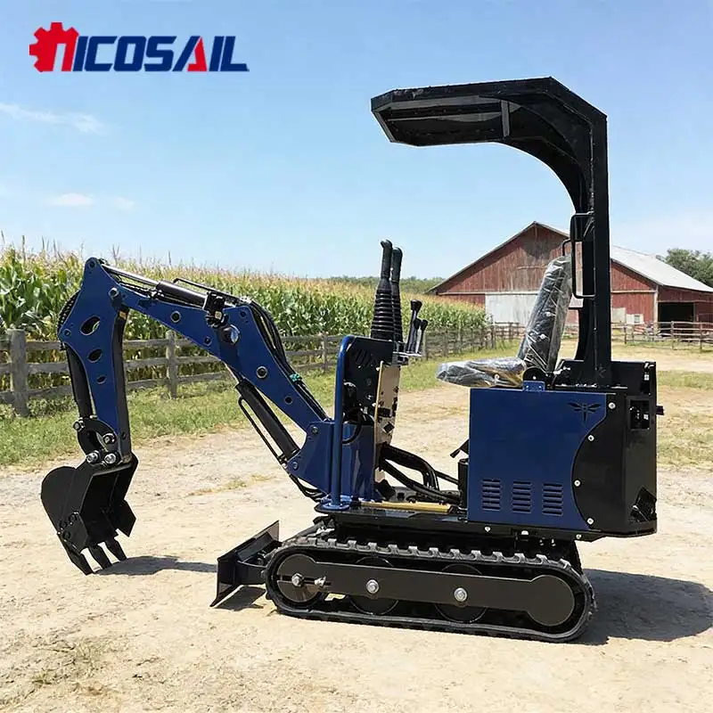 

1 Ton Home Use Mini Clawer Excavator – EUR5 & EPA Certified, Rubber Tracks for Backyard Renovation & Garden Digging