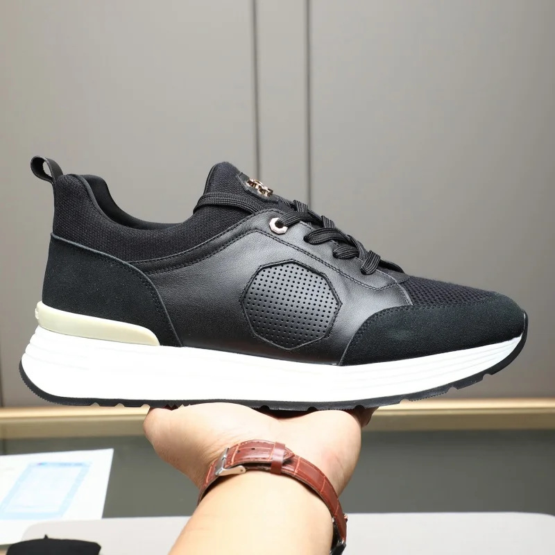 Men's top Italian luxury brand sports luxury high-end leather breathable fabric fashion versatile casual shoes view 3