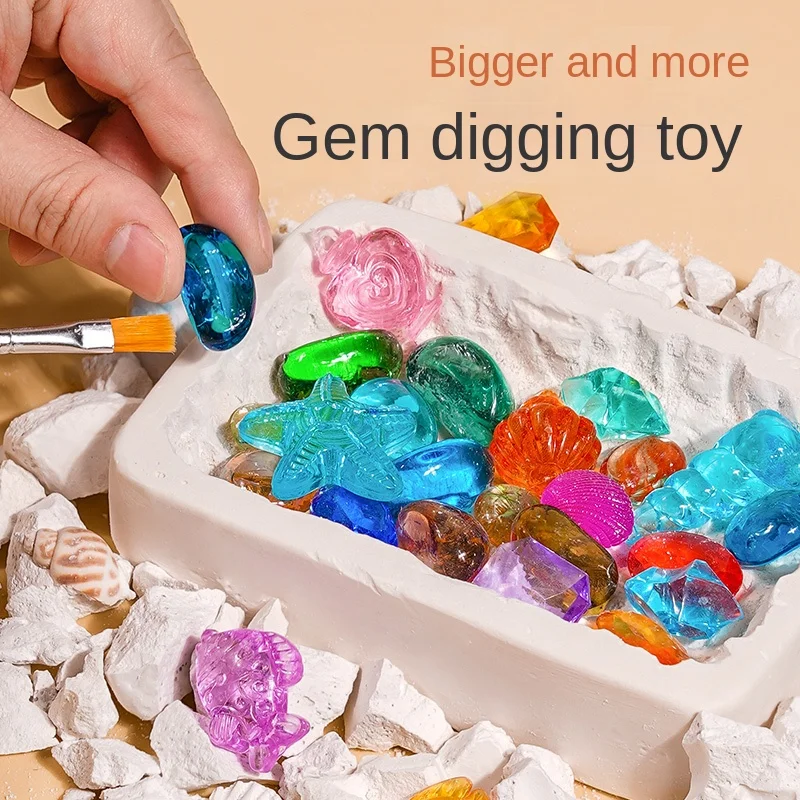 Archaeology Mining Toys Gem Searching Luminous Dinosaur Fossil Mining Treasure Boy Girl