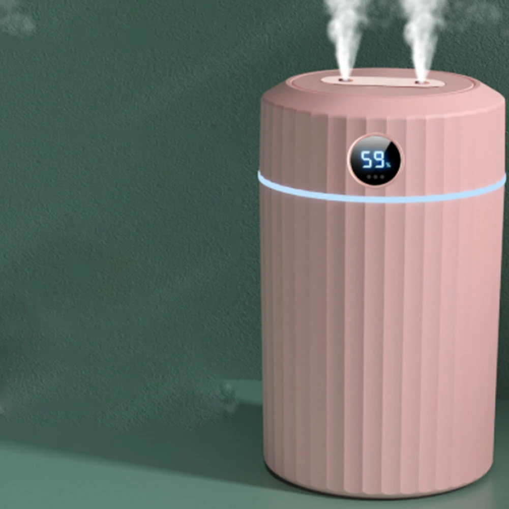 Umidificador de ar de bico duplo 2L com display LCD Difusor de aroma de óleo essencial Umidificadores ultrassônicos branco