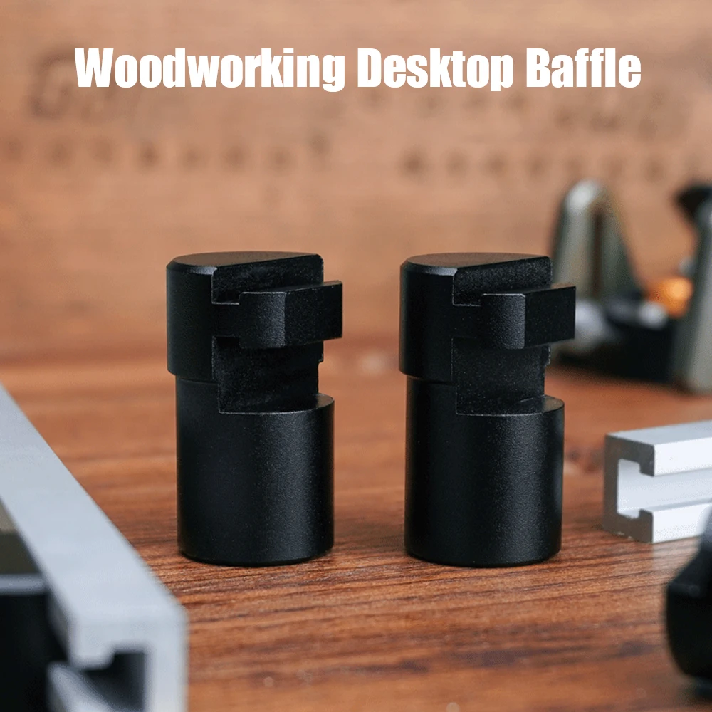 For T-Track Woodworking DIY Bench Planing Stop Baffle Table Planing Stop Bench Dogs Clamp 2pcs Table Fixing Clamp