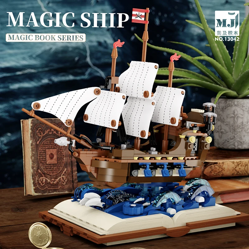 

Magic Ship Imperial Battleship 925pcs Small Puzzle Bricks Assembled Building Block Set Children's Educational Toy 13042