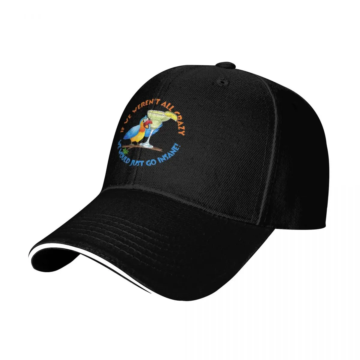 Crazy, Insane Parrot Baseball Cap Six Panel Structured Crown Sun Protection UPF 50+ Breathable Mesh Back