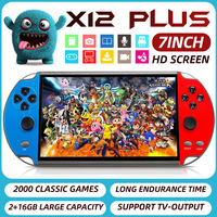 X12Plus Dual Joystick Game Console 7-inch High-definition Large-screen PSP Handheld Game Console 16G Nostalgic Arcade Handheld