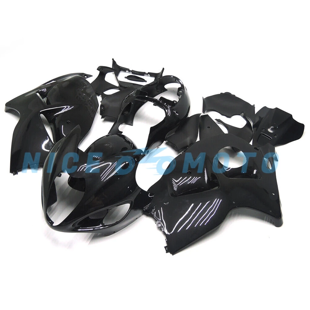 Replace Plastic ZXMT Motorcycle Fairings kits Set For Suzuki GSXR1300 1999-2007 06 05 Pure Black fairing GSX1300R 2003 2002