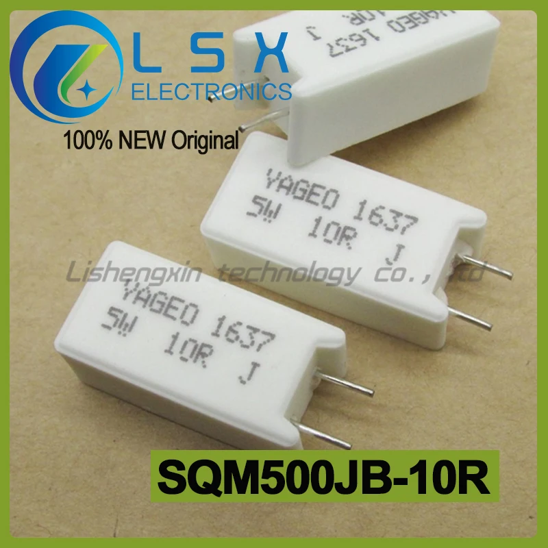 10-50pcs-sqm500jb-10r-5w10rj-5w-10r-5-resistor-ceramico-vertical-de-cimento-5-novo-e-original