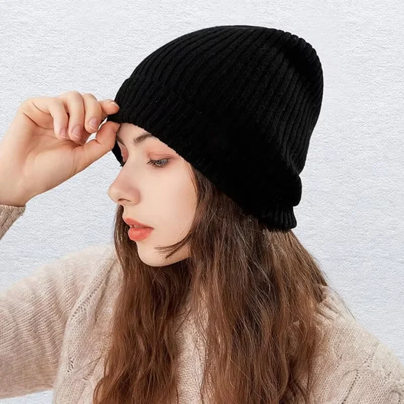Unisex Design for Men & Women Knitted Beanie,One Size Fits All,Stretch Fabric,non-binding,no tight feeling on head.