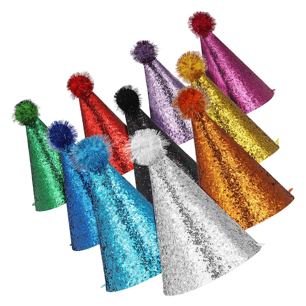 

Birthday Party Hat Children Hats Cone Assortment Baby Shower Headwear Supplies Celebration Colorful Has