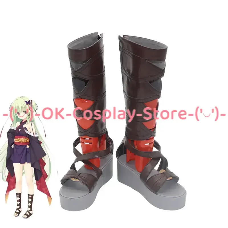 Game Senren Banka Murasame Cosplay Shoes Halloween Carnival Boots PU Shoes Cosplay Props Custom Made