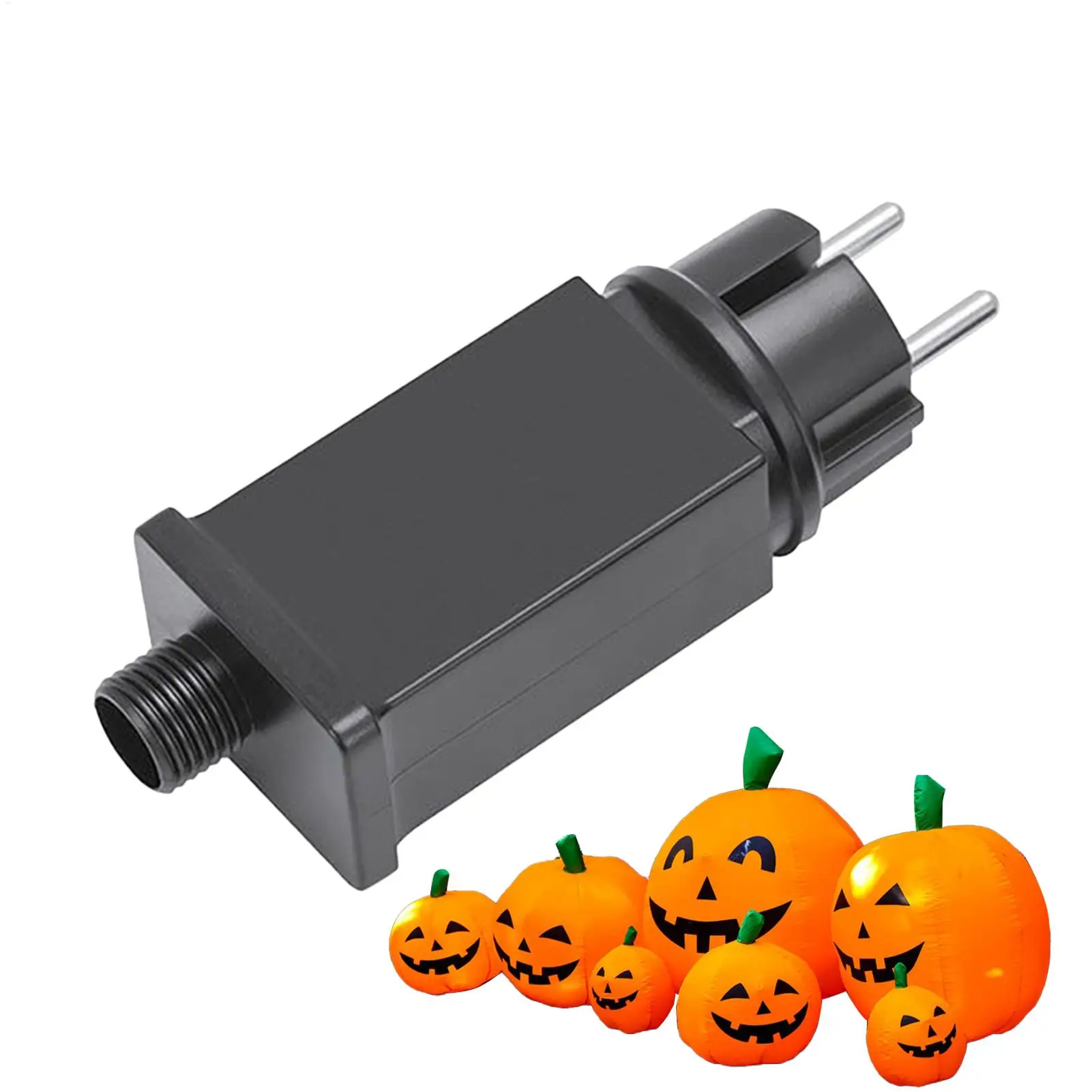 LED Light Power Adapter 12V EU Plug LED Fairy Light Adapter IP44 Waterproof Transformer for Outdoor Yard Inflatables Decoration