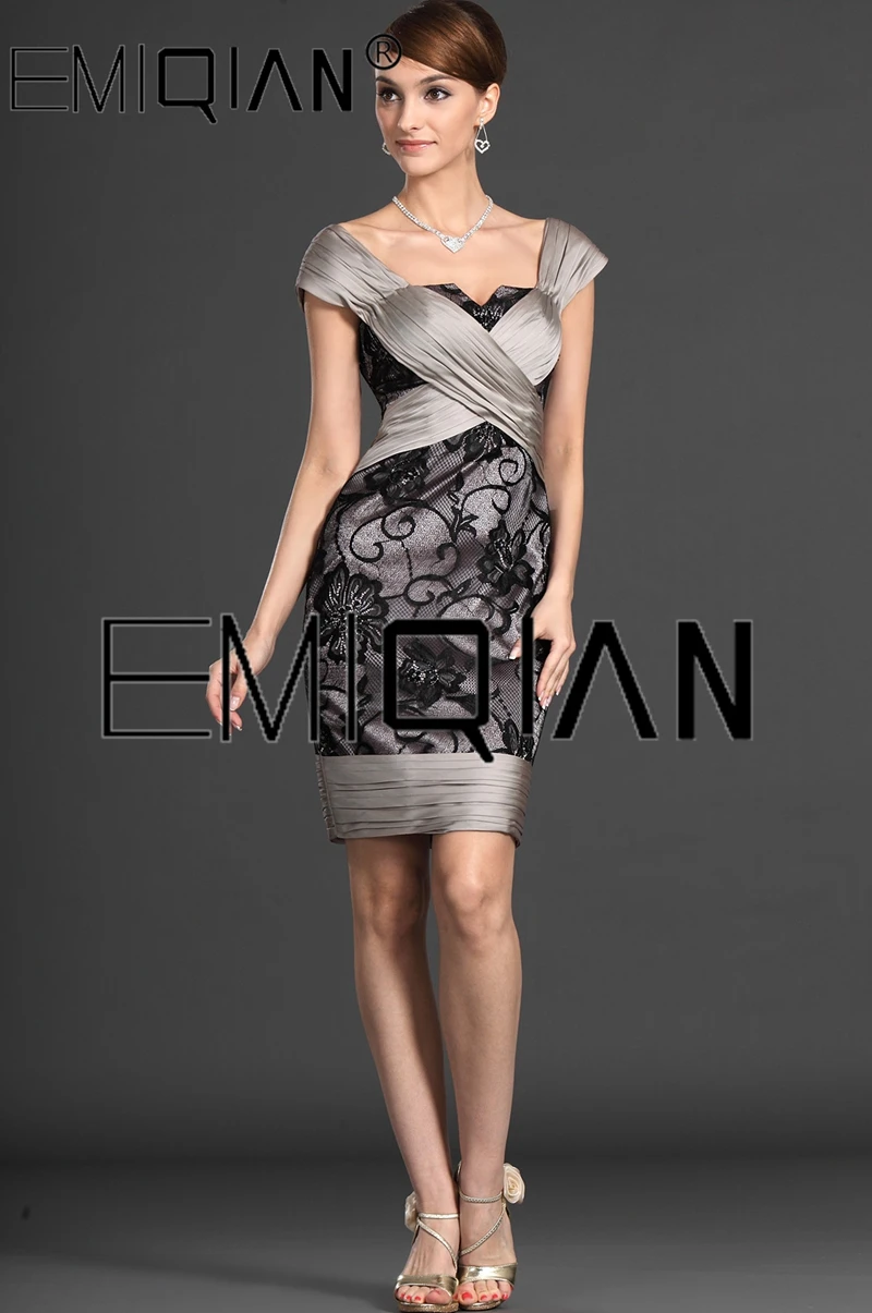 

Cap Sleeve Mother Of The Bride Dresses Short Mother's Dress Custom Made