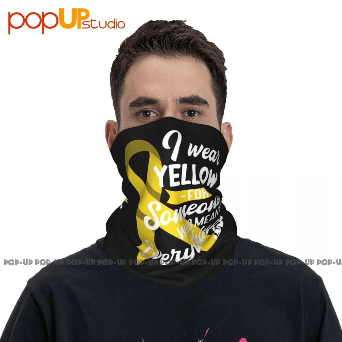 Brave I consapevolezza dell'eczema I nastro giallo I everying Neck ghetta Bandana sciarpa maschera per il viso