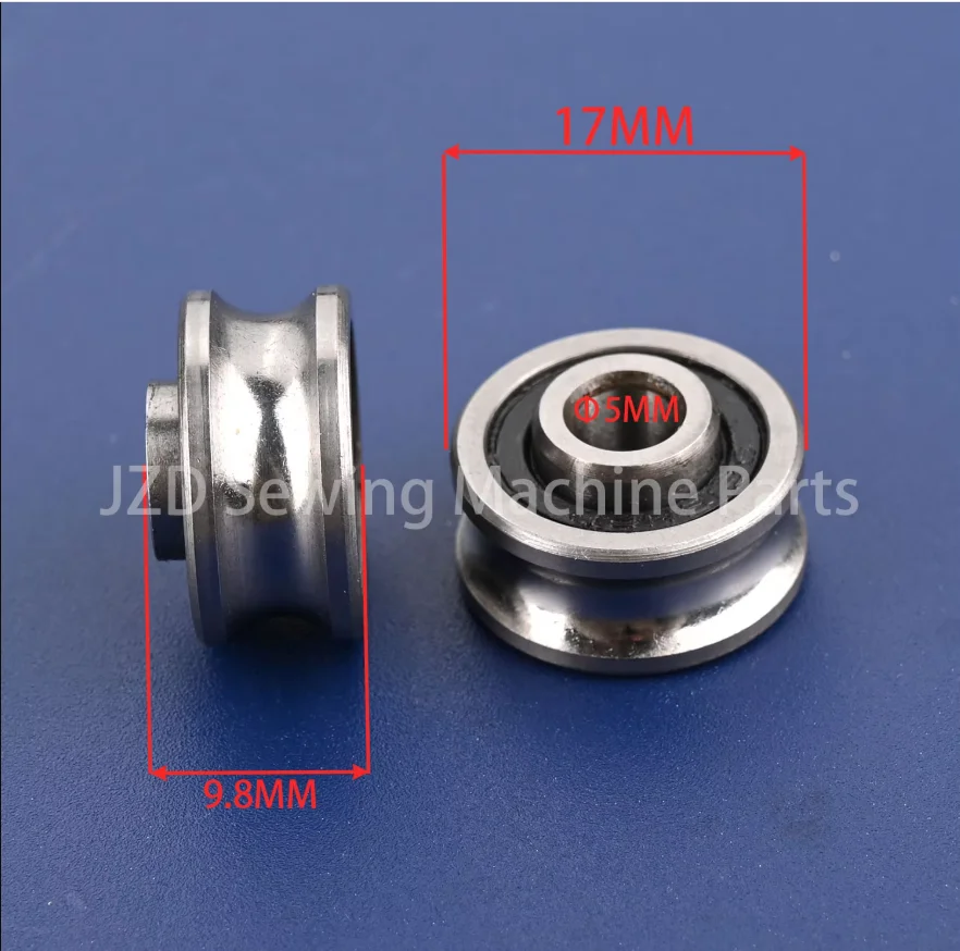 SG15 17mmX9.8mmX5mm U Bearing Precision Double Volleyball Bearing For TAJIMA Embroidery Machine Parts #51797