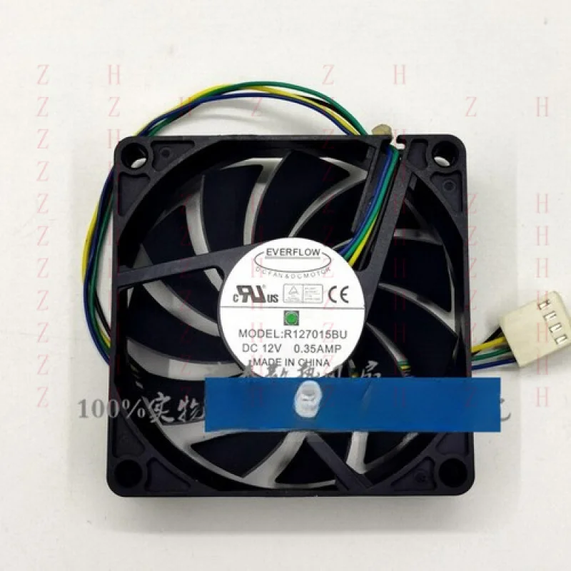 XXZ for  New EVERFLOW R127015BU DC12V 0.35AMP 7CM 4-wire Temperature Controlled CPU Fan