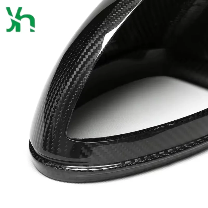 لبورشه بوكستر كايمان 718 982 2016-2023 ألياف الكربون سيارة غطاء مرآة جانبية استبدال غطاء مرآة الرؤية الخلفية