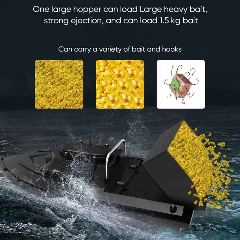 500 متر سفينة سياحية طويلة نظام تحديد المواقع RC قارب طعم سمك كبير هوبر ضوء الليل مسافة بعيدة لاسلكية للتحكم عن بعد يخت قارب طعم البحر #2