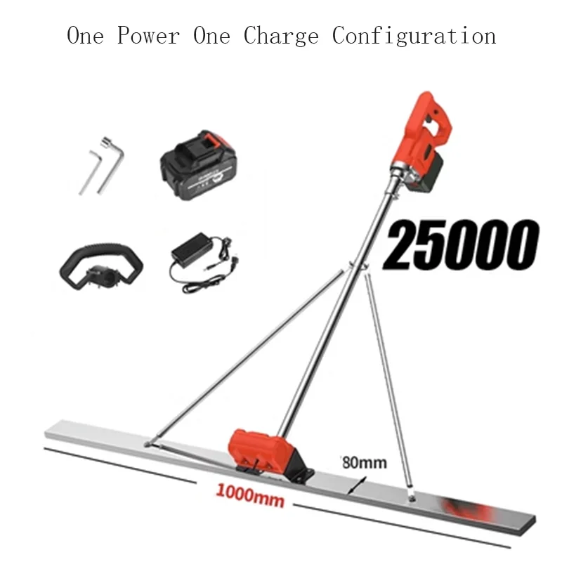 100 سنتيمتر الكهربائية ملمع الخرسانة مستوى الطابق الاهتزاز حاكم هاون هزاز المرامل آلة تسوية الخرسانة مع البطارية