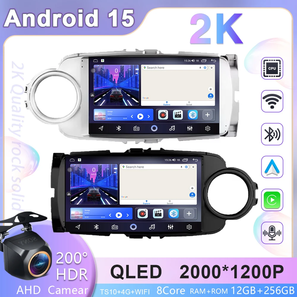 

Android 14 Carplay Car Radio For Toyota Yaris 2012 2013 2014 2015 2016 2017 Navigation GPS Multimedia Player stereo wifi BT Auto