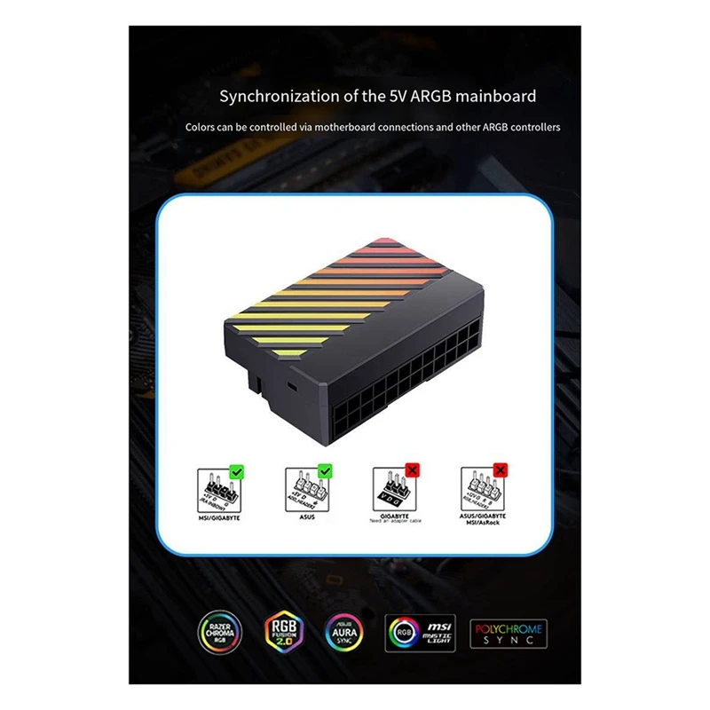 Motherboard ATX Power 24P Adapter To 90 Degree Turn Adapter 24PIN Right Angle Adapter Wiring Artifact Connector image 3