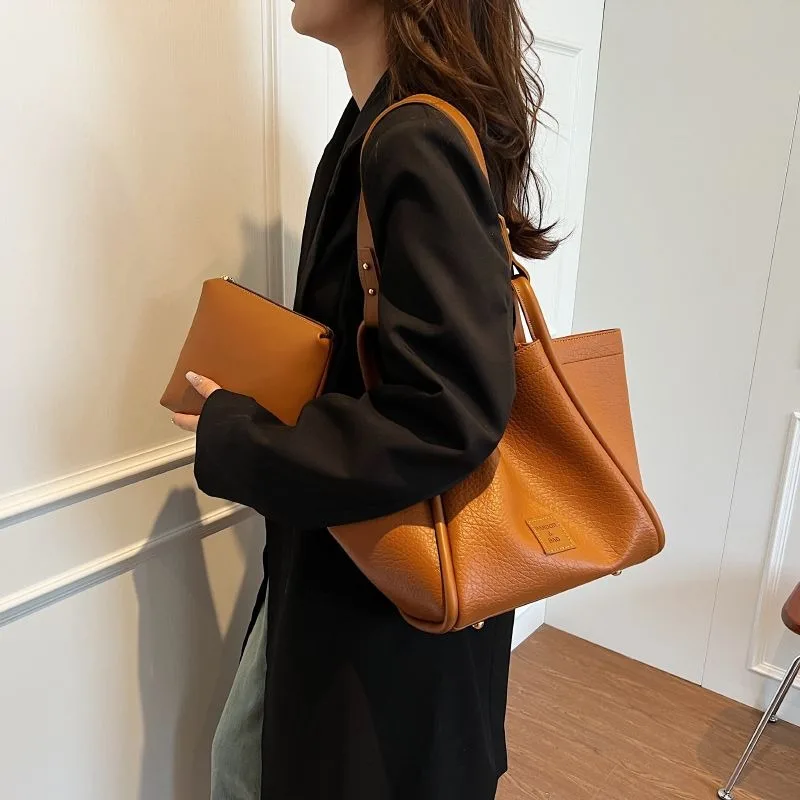 Bolso pequeño para las axilas para mujer, bolsa de mano Retro, versión japonesa, supergrande, ideal para Otoño e Invierno