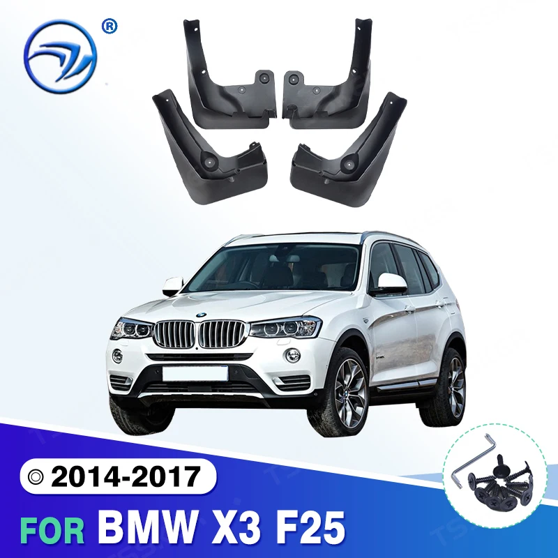 Front Rear 4pcs 2014 2015 2016 2017 FOR BMW X3 F25 Mudguards Fender Mud Flap Guard Splash Mudflaps Car Accessories