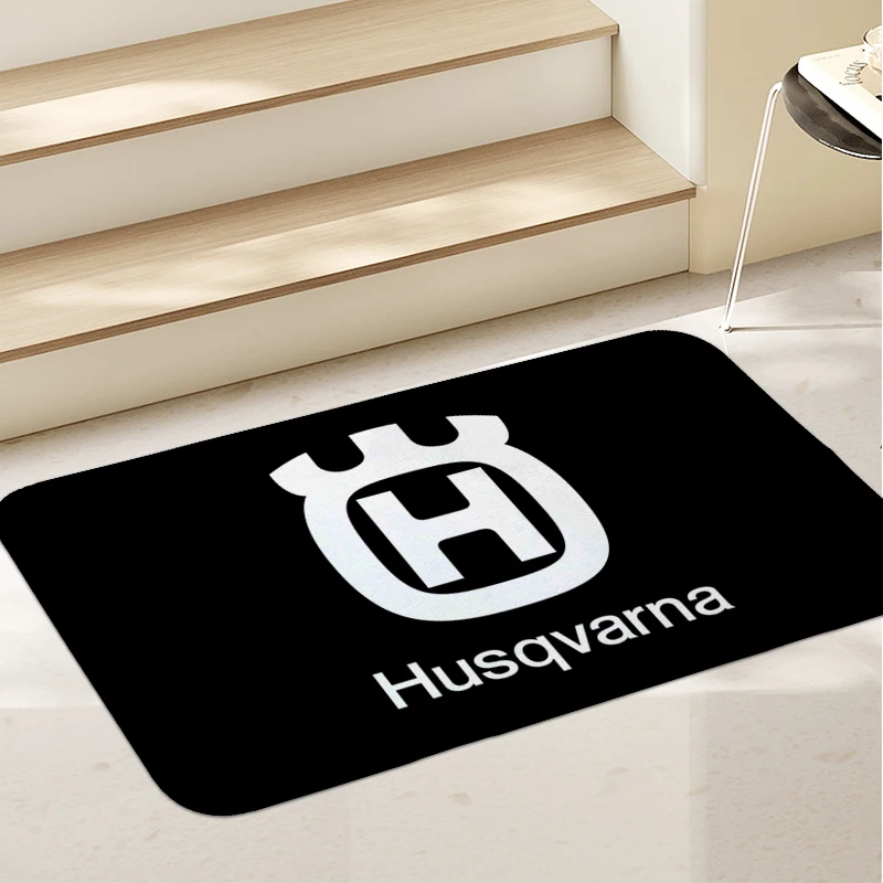 House Entrance Mat H-Husqvarna,Custom Entryway Bathroom Rug, Mat for Hallway, Carpets for Living Room, Modern Home Decoration