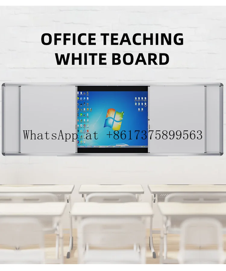 Push-Pull Whiteboard Multimedia Sliding Teaching Combination School Writing Magnetism