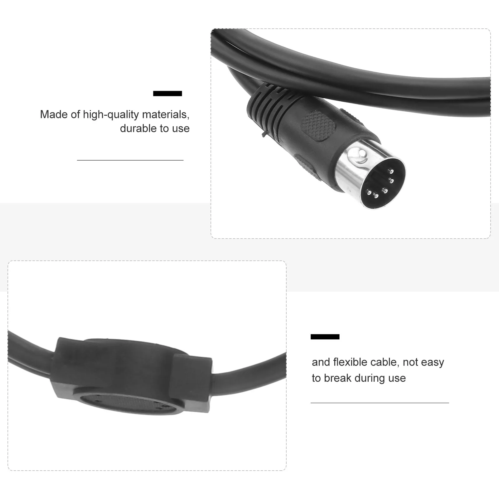 

Audio For Splitter 5-Pin Male To Dual Female Din Adapter Y-Type Cable Extension Cable Midi Keyboard Synthesizer Electric Piano