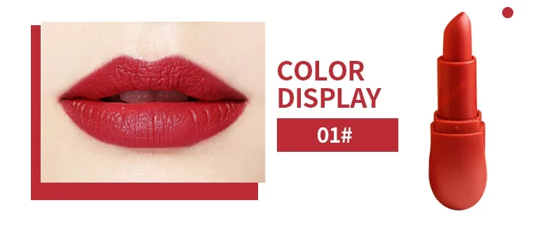 New Matte Lipstick for Women Brand Lips Color Cosmetics Waterproof Lipstick Long Lasting Miss Rose Lip stick Nude Makeup