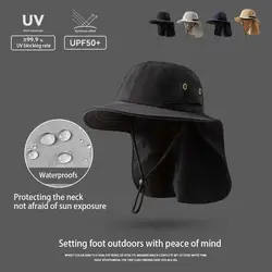 Summer Protective Baseball Hat Men Removable Hat Protect Face Neck Cover Ear Flap Quick Drying UV Protection Hat Fishing Cycling